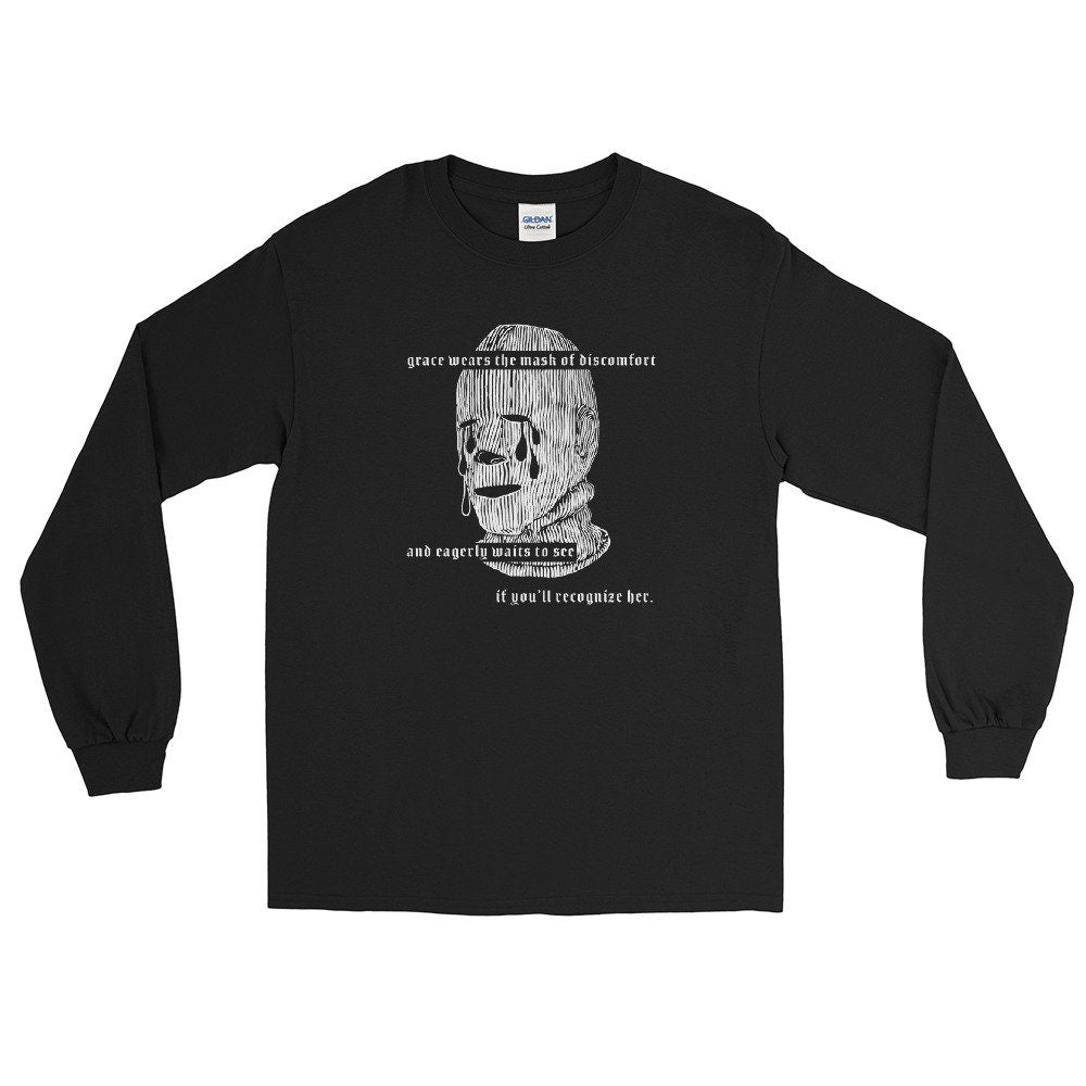 GRACE TSHIRT - unisex long sleeve graphic philosophical / dark academia / nu goth / spiritual sayings t shirt