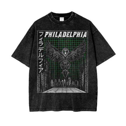 Philadelphia Oversize Acid Washed T-Shirt