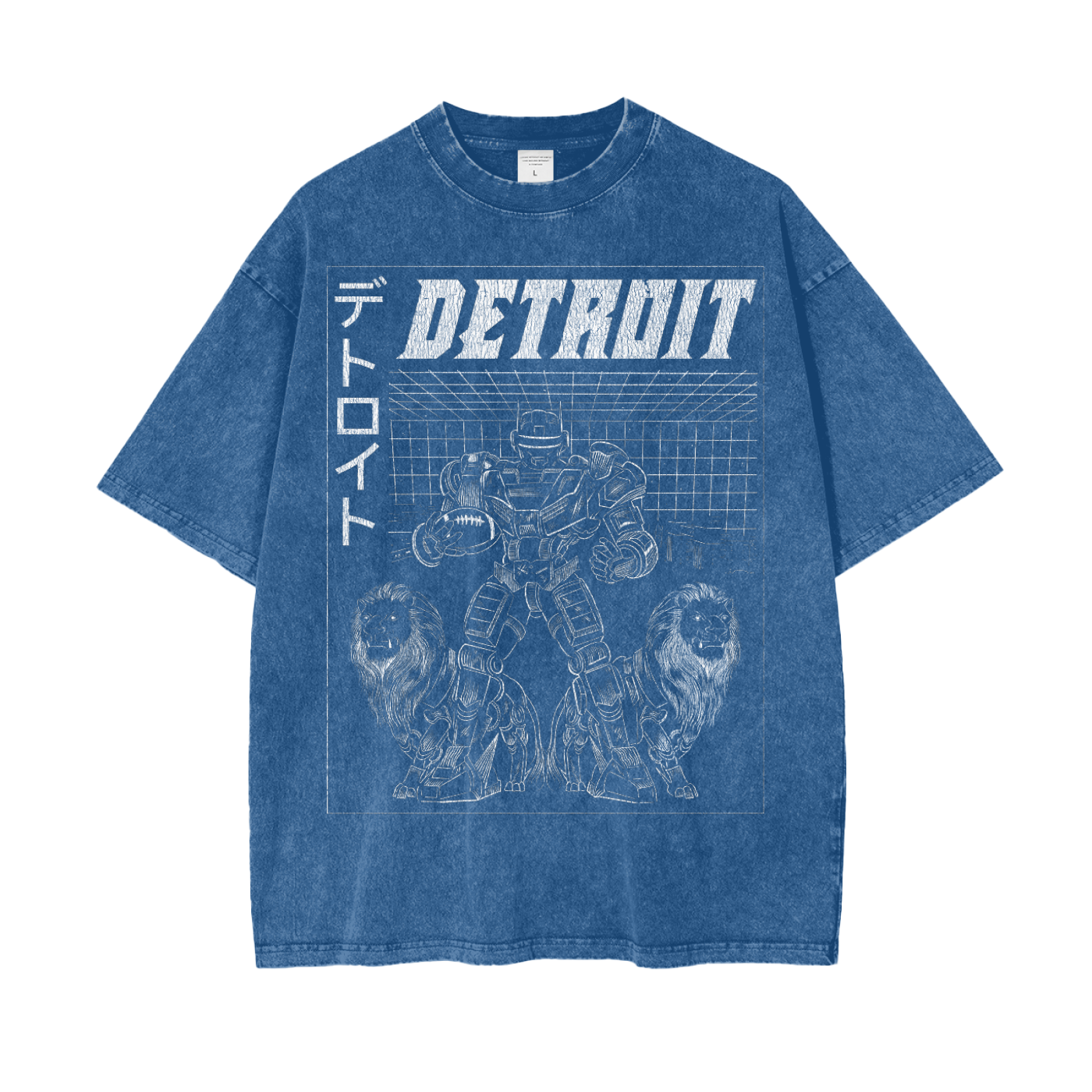 Detroit Oversize Acid Washed T-Shirt