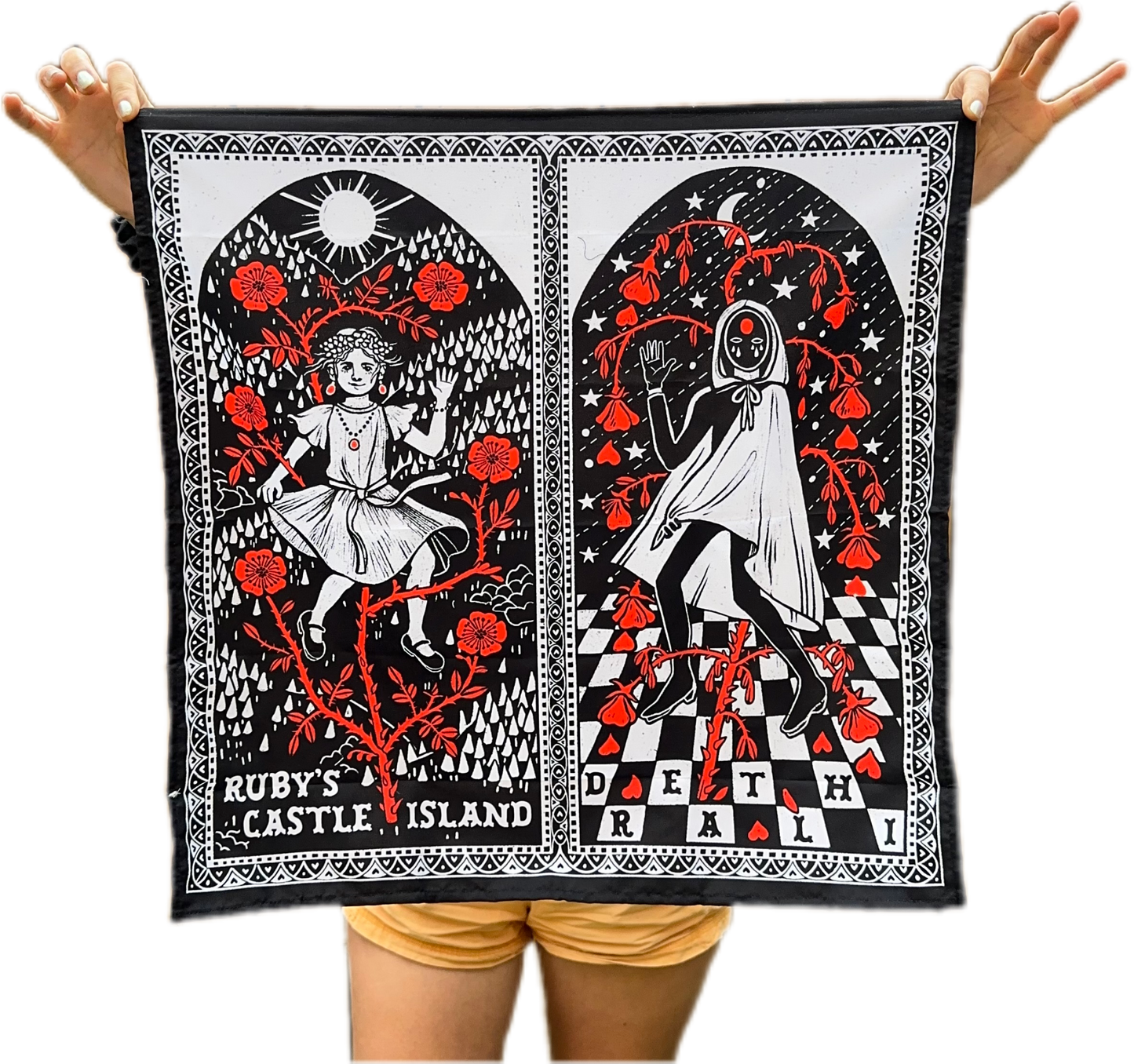 Deth Rali Ruby's Castle Island Bandana (21" x 21")