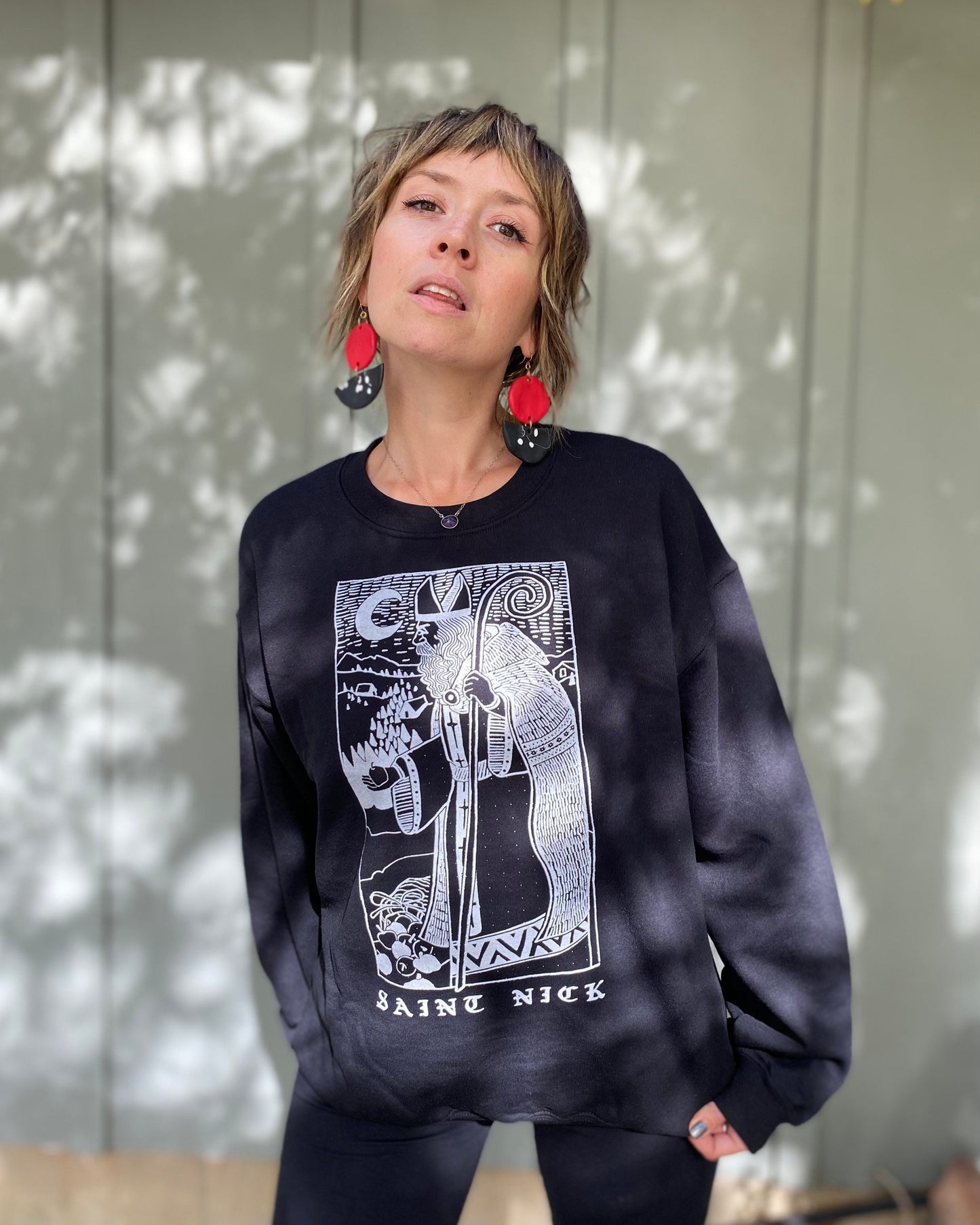 SAINT NICK sweatshirt - christmas cheer / vintage santa / norse traditional / oversized crewneck sweater