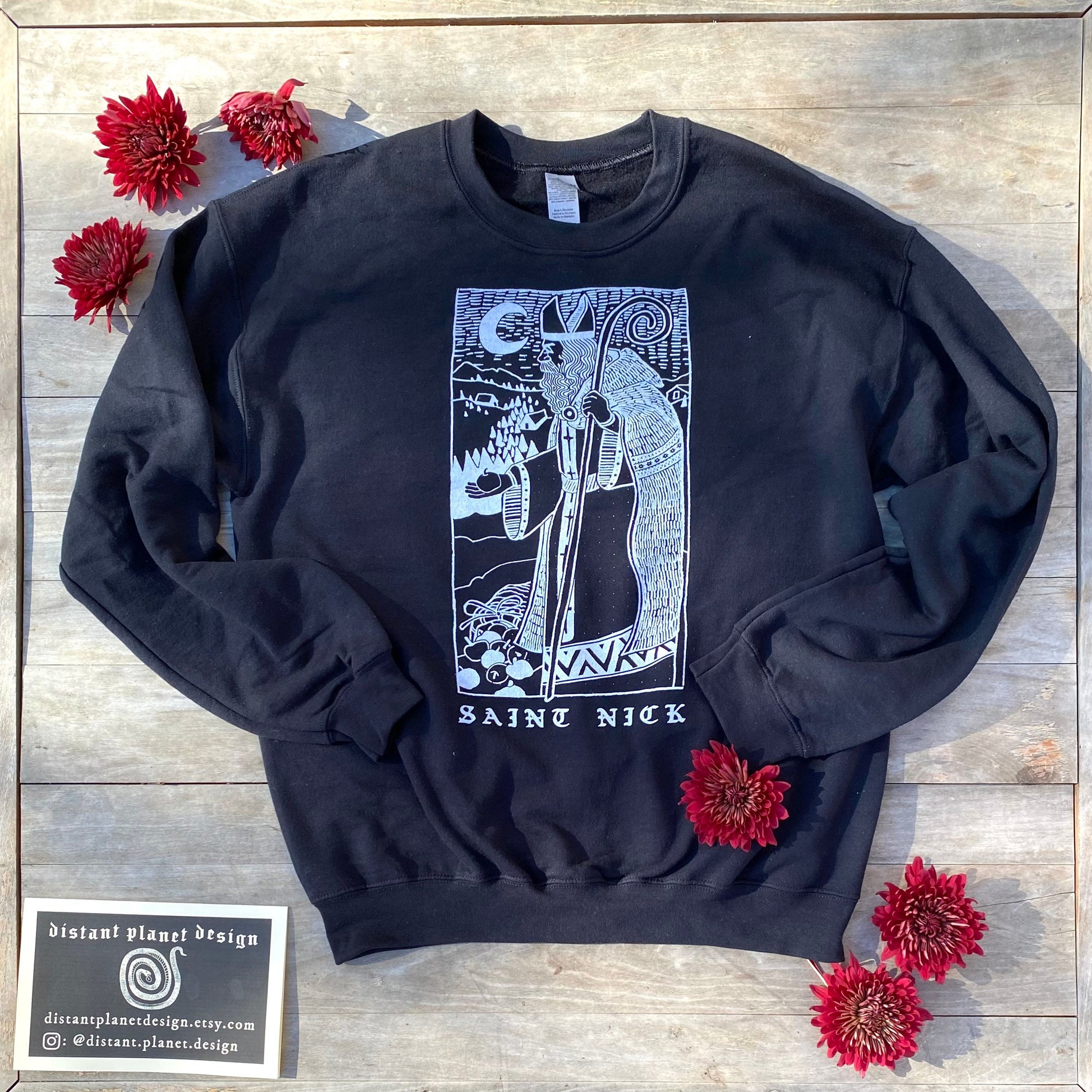 SAINT NICK sweatshirt - christmas cheer / vintage santa / norse traditional / oversized crewneck sweater