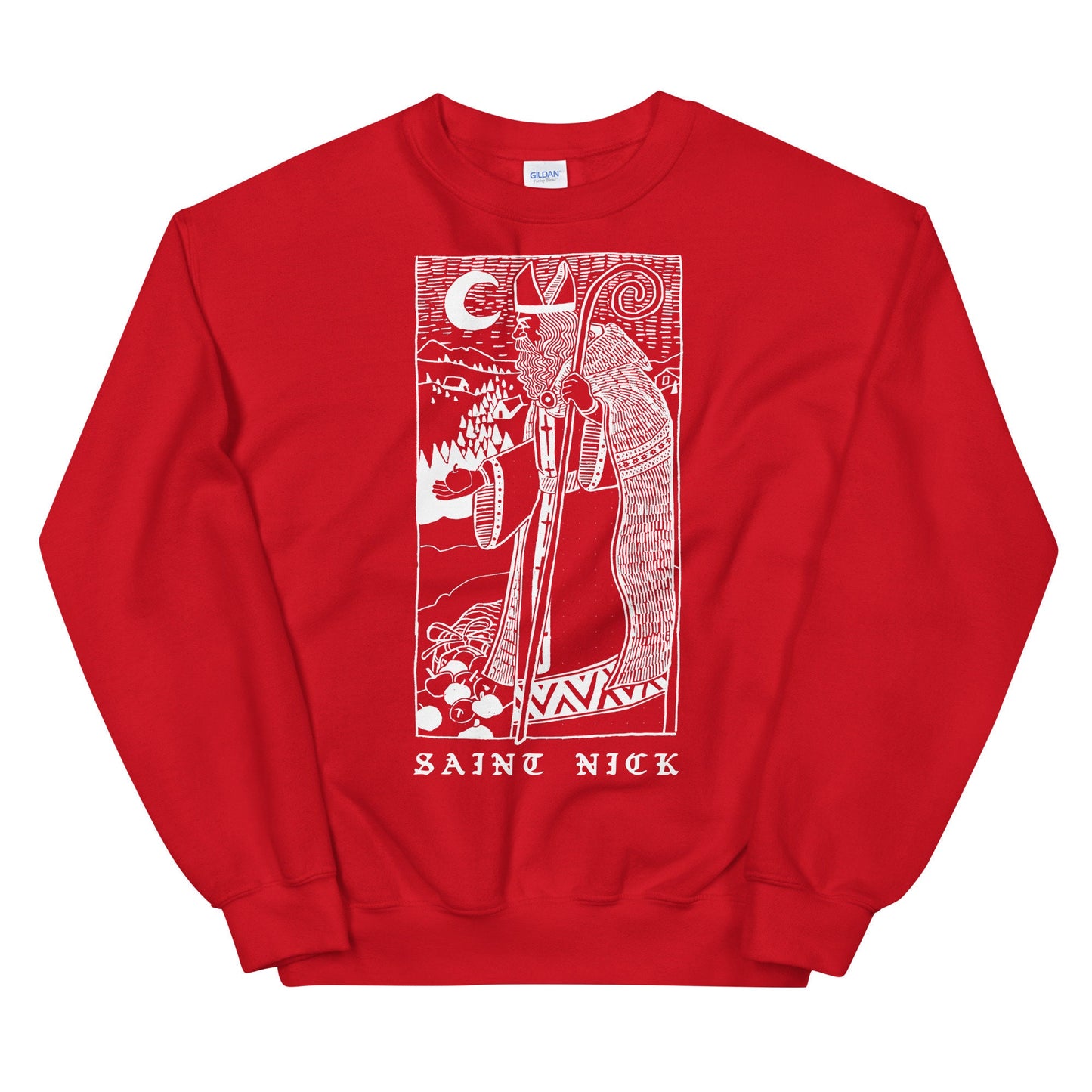 SAINT NICK sweatshirt - christmas cheer / vintage santa / norse traditional / oversized crewneck sweater
